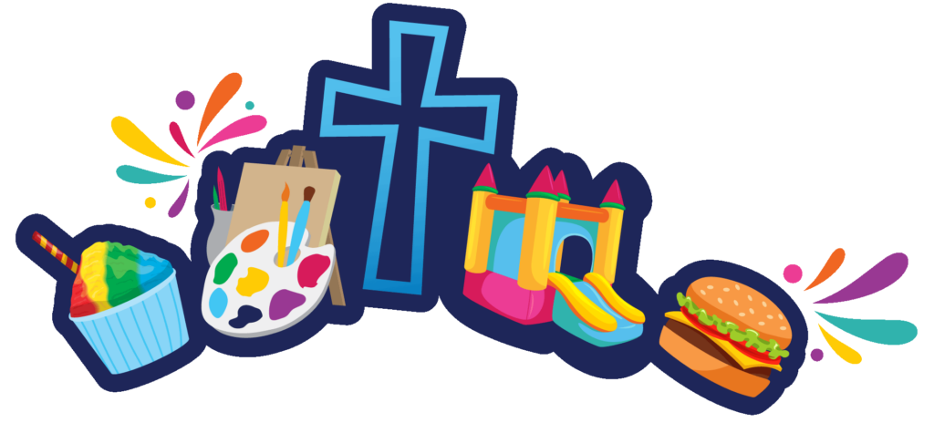 food, paint, worship, inflatables, cheeseburger icons